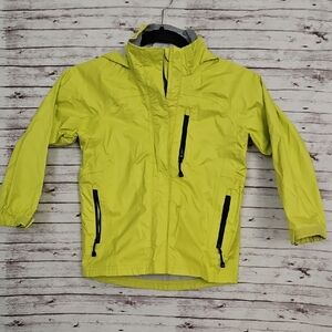 REI Kids Lime Yellow Rain Jacket with Hood